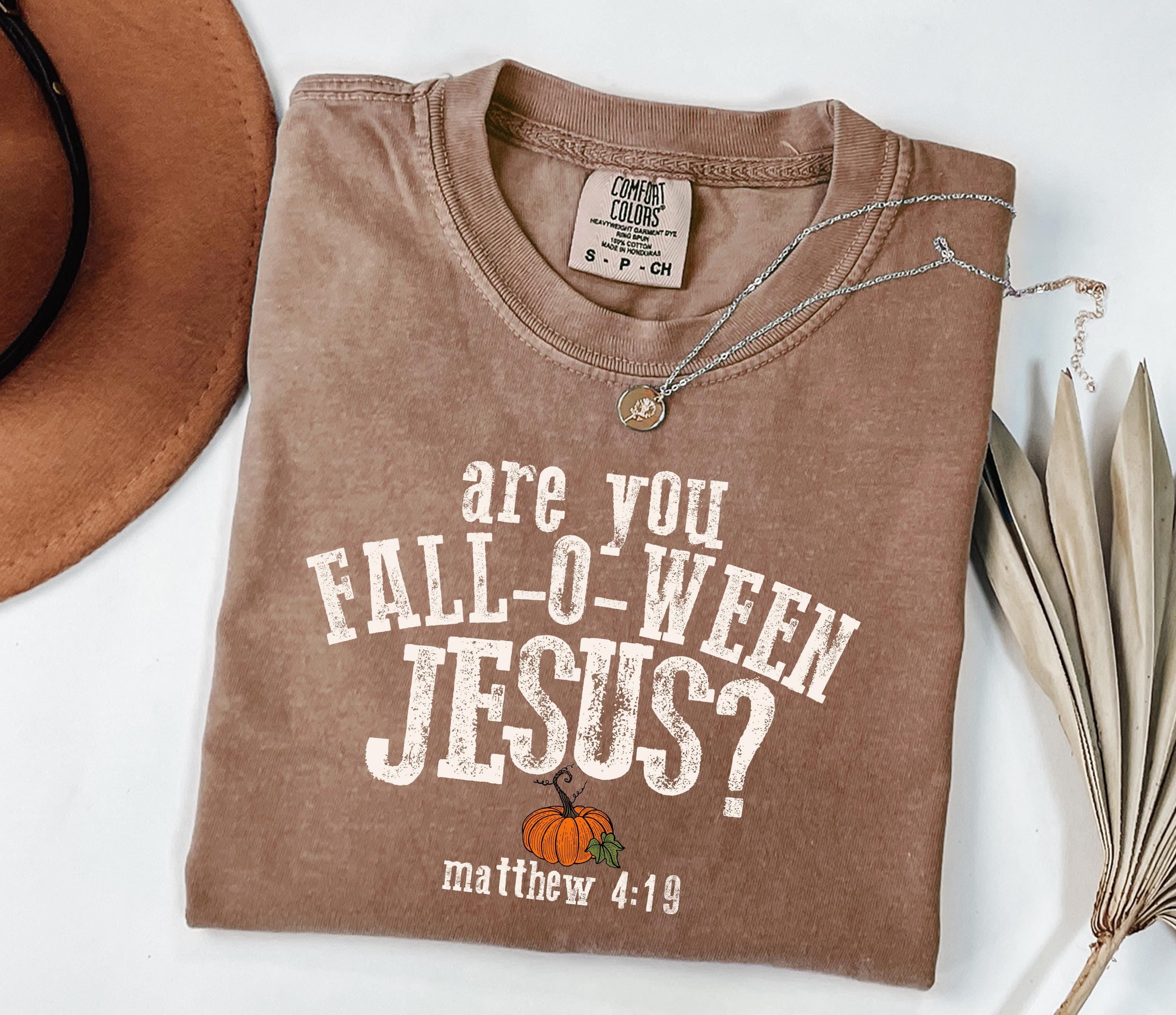 Comfort Colors® Christian Halloween Shirt, Are You Fall-O-Ween Jesus Shirt, Fall Religious Shirt, Funny Pumpkin Christian Halloween, Jesus Shirt